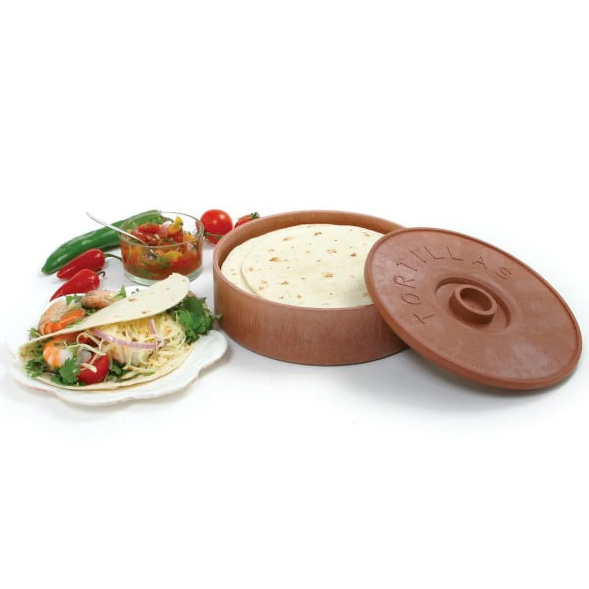 Pancake Tortilla Waffle Bread Keeper Food Server New Dishwasher Safe