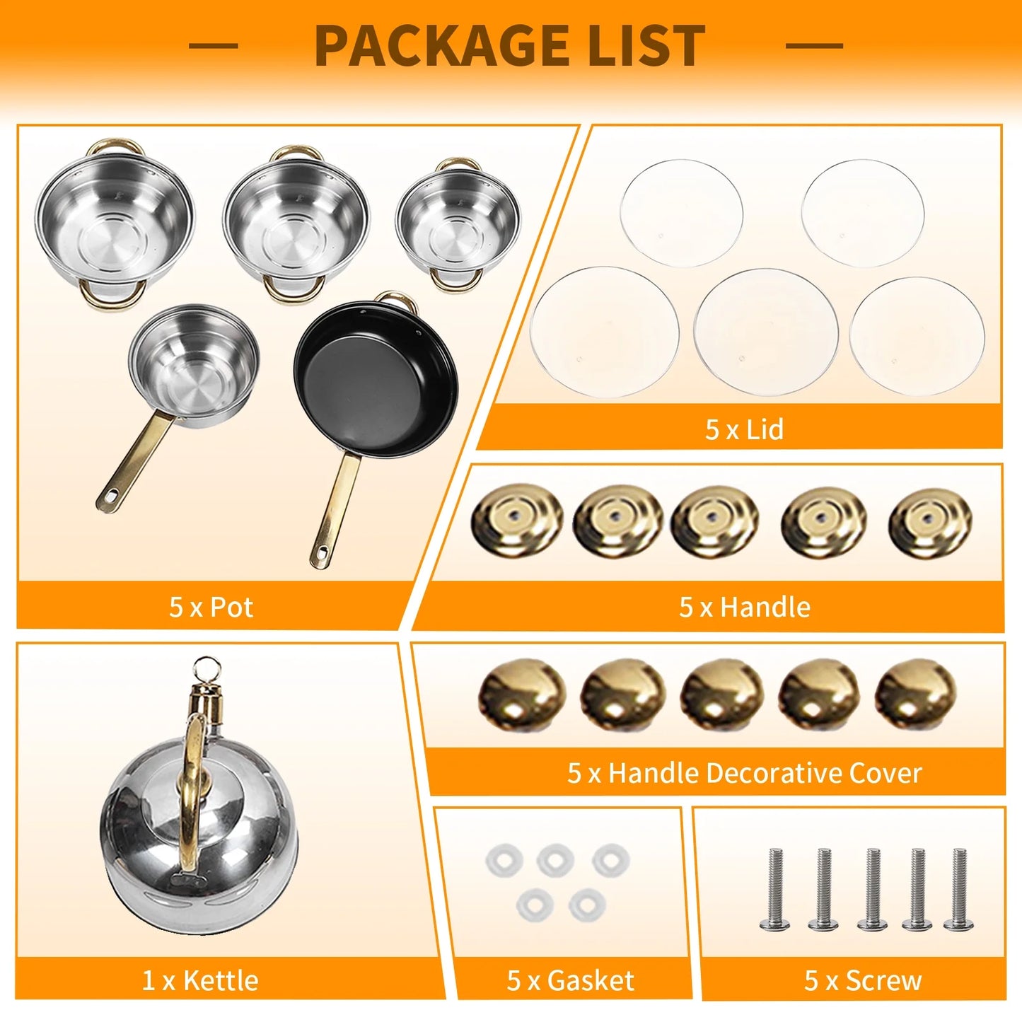 12 Piece Nonstick Stainless Steel Cookware Set, Glass