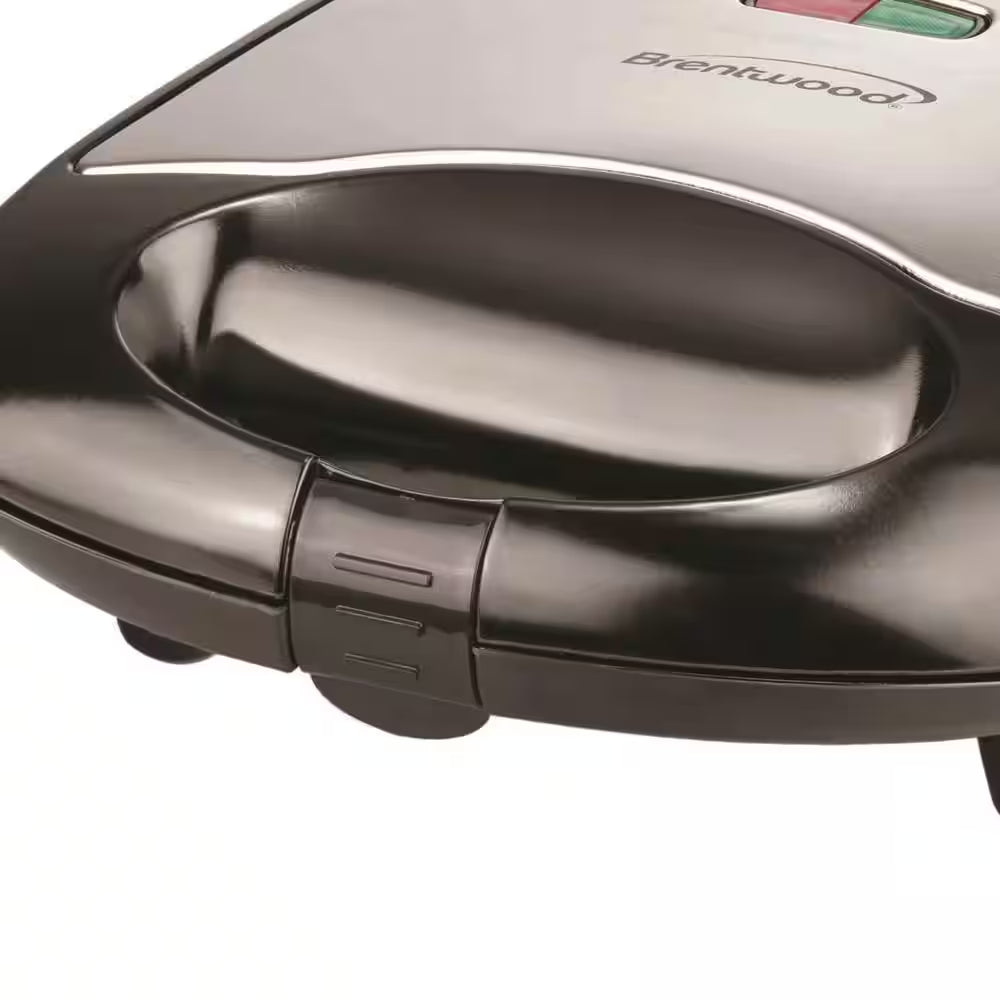 750 W Black Nonstick Compact Dual Sandwich Maker