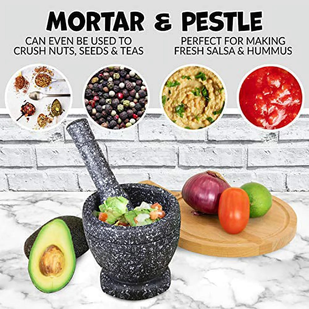 TTTK4 Taco Kit, Includes Tortilla Warmer, 3 Salsa Bowls, 4-Set Taco Shell Holders, Mortar & Pestle