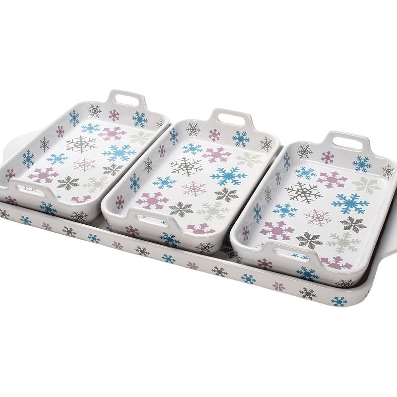 3 Mini Ceramic Baking Dishes, Oven-Safe up to 500°F