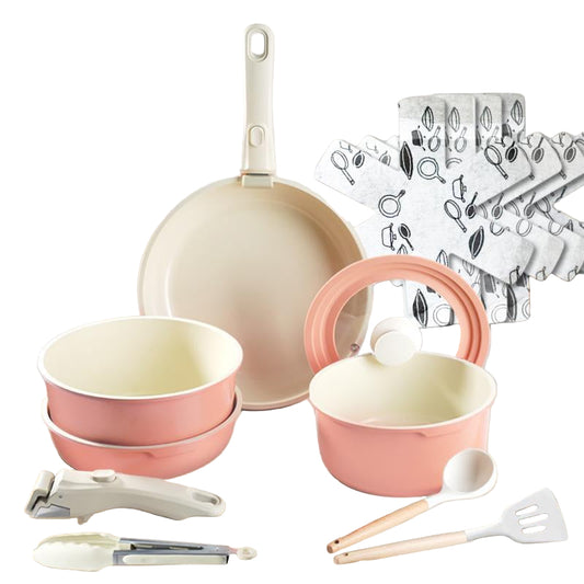 Portable Kitchen Cooking Pot Set with Detachable Handle