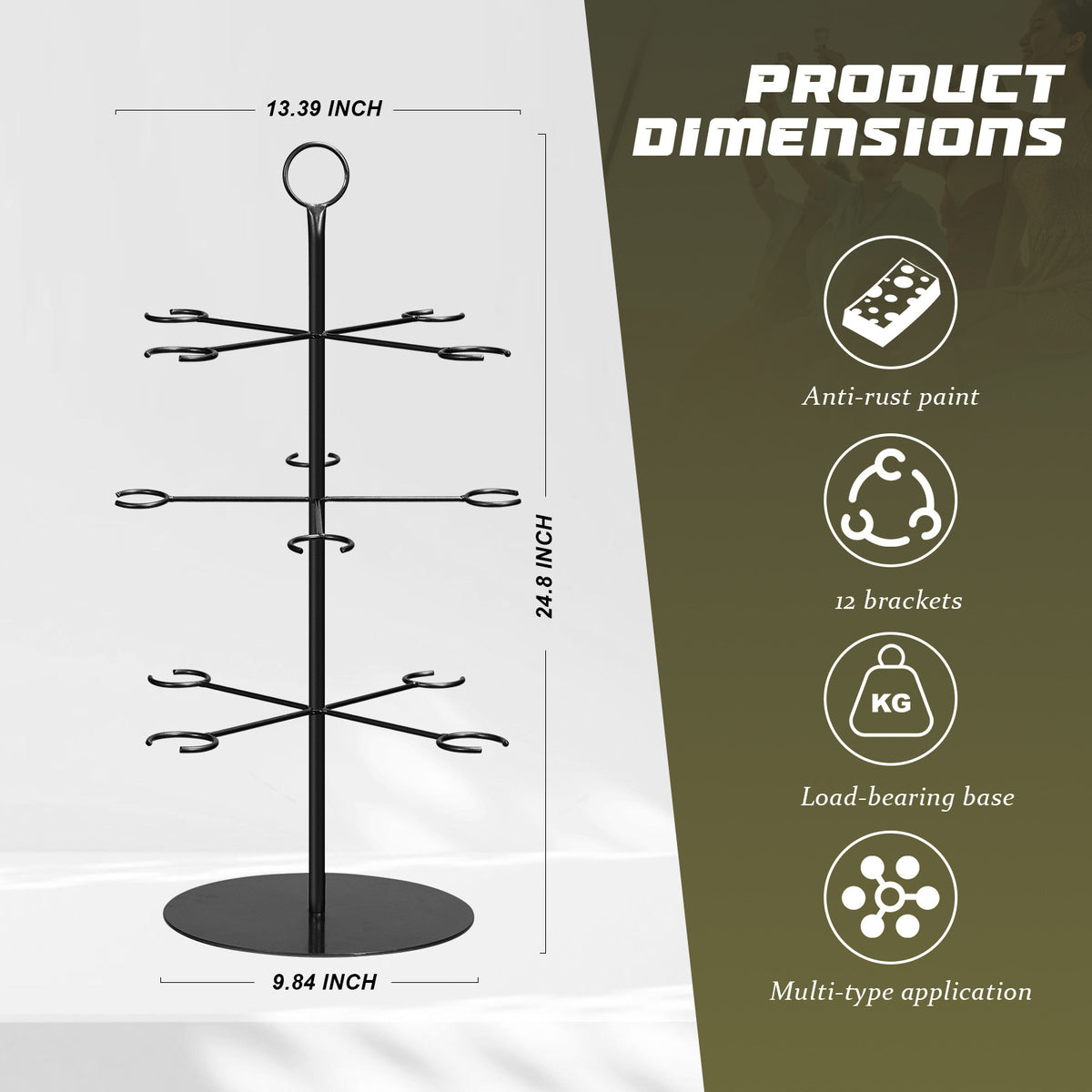 Decorative Iron Wine Glass Holder Storage Rack