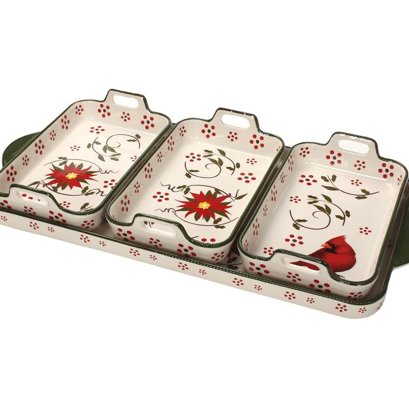 3 Mini Ceramic Baking Dishes, Oven-Safe up to 500°F