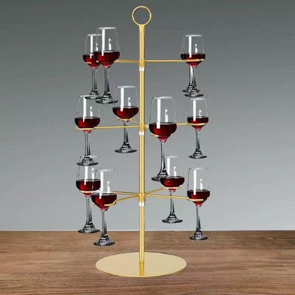 Decorative Iron Wine Glass Holder Storage Rack