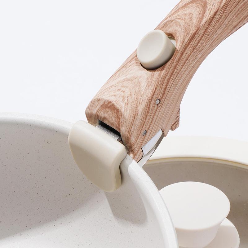 Portable Kitchen Cooking Pot Set with Detachable Handle