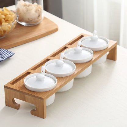 Ceramic Seasoning Jars with Stand
