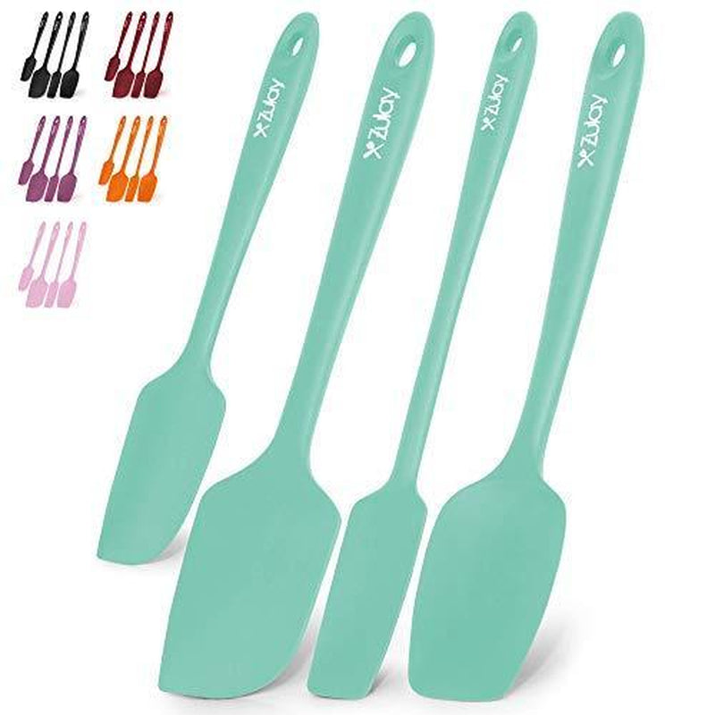 Kitchen Silicone Spatula Set (4-Piece) Heat-Resistant, Nonstick Safe, Dishwasher-Safe, Spatulas for Baking, Cooking & Mixing