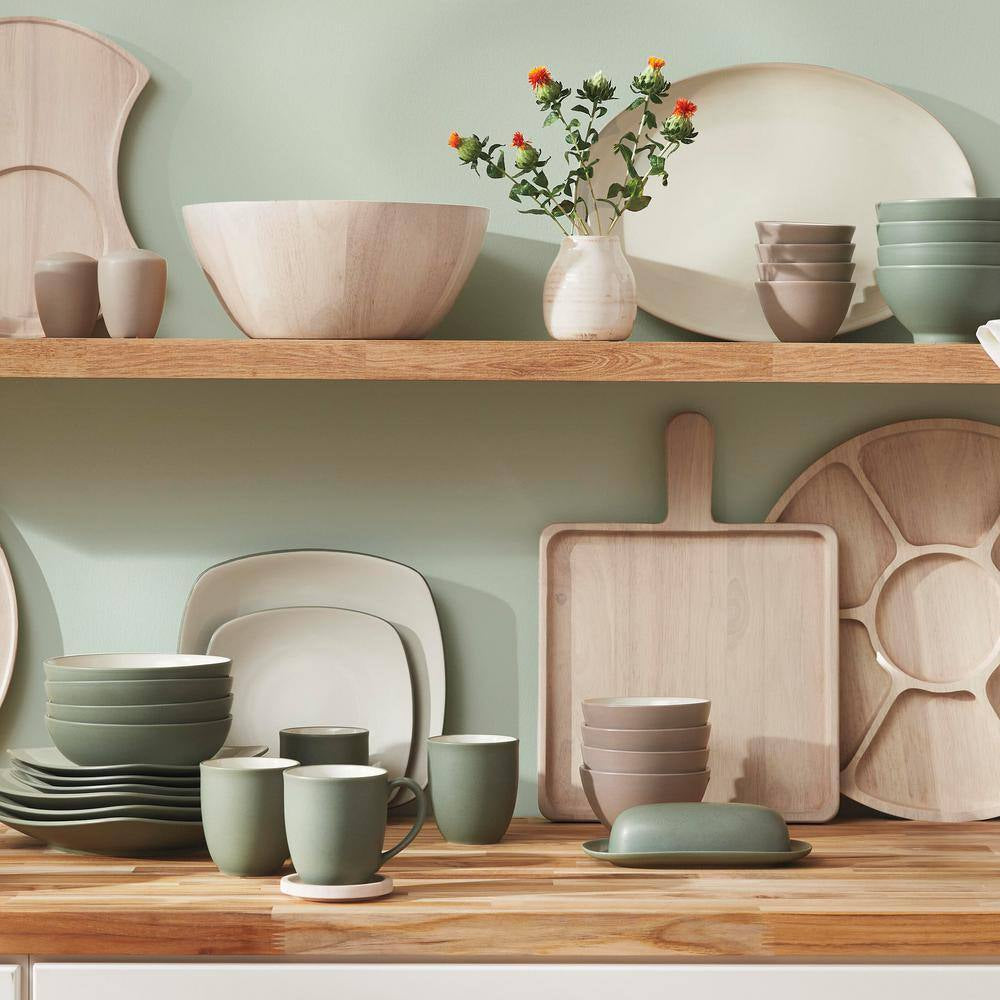 Hammock Wood 16 In. (Blonde) Para Rubber Tree Wood Divided Server