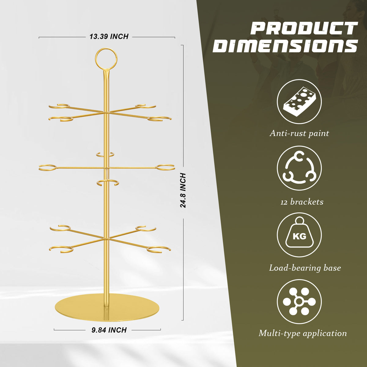 Decorative Iron Wine Glass Holder Storage Rack