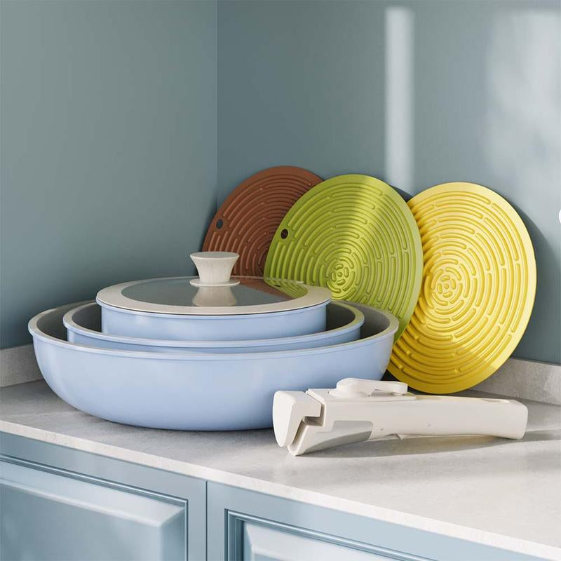 Portable Kitchen Cooking Pot Set with Detachable Handle