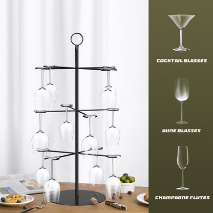Decorative Iron Wine Glass Holder Storage Rack