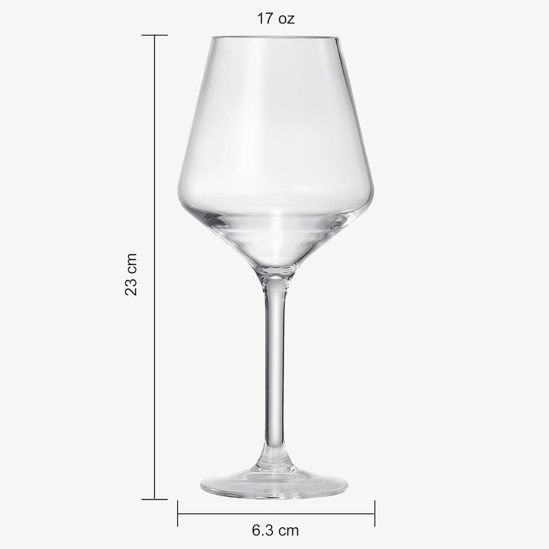 18oz Stemmed Wine Glasses – 6/8 Piece Set