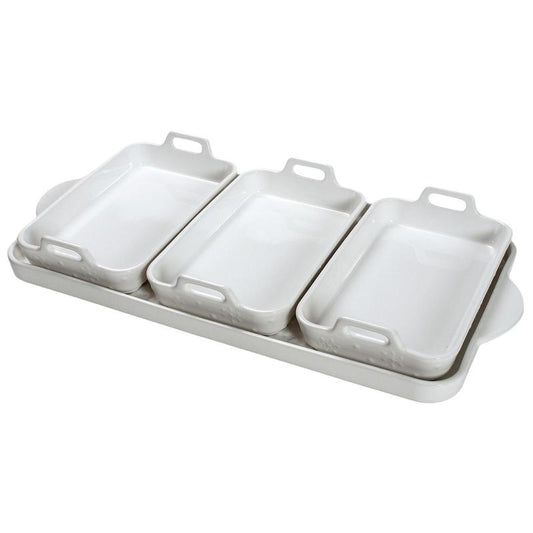3 Mini Ceramic Baking Dishes, Oven-Safe up to 500°F