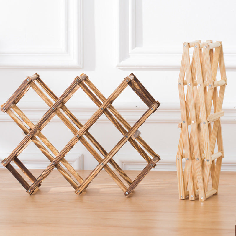 Foldable Wood Wine Rack