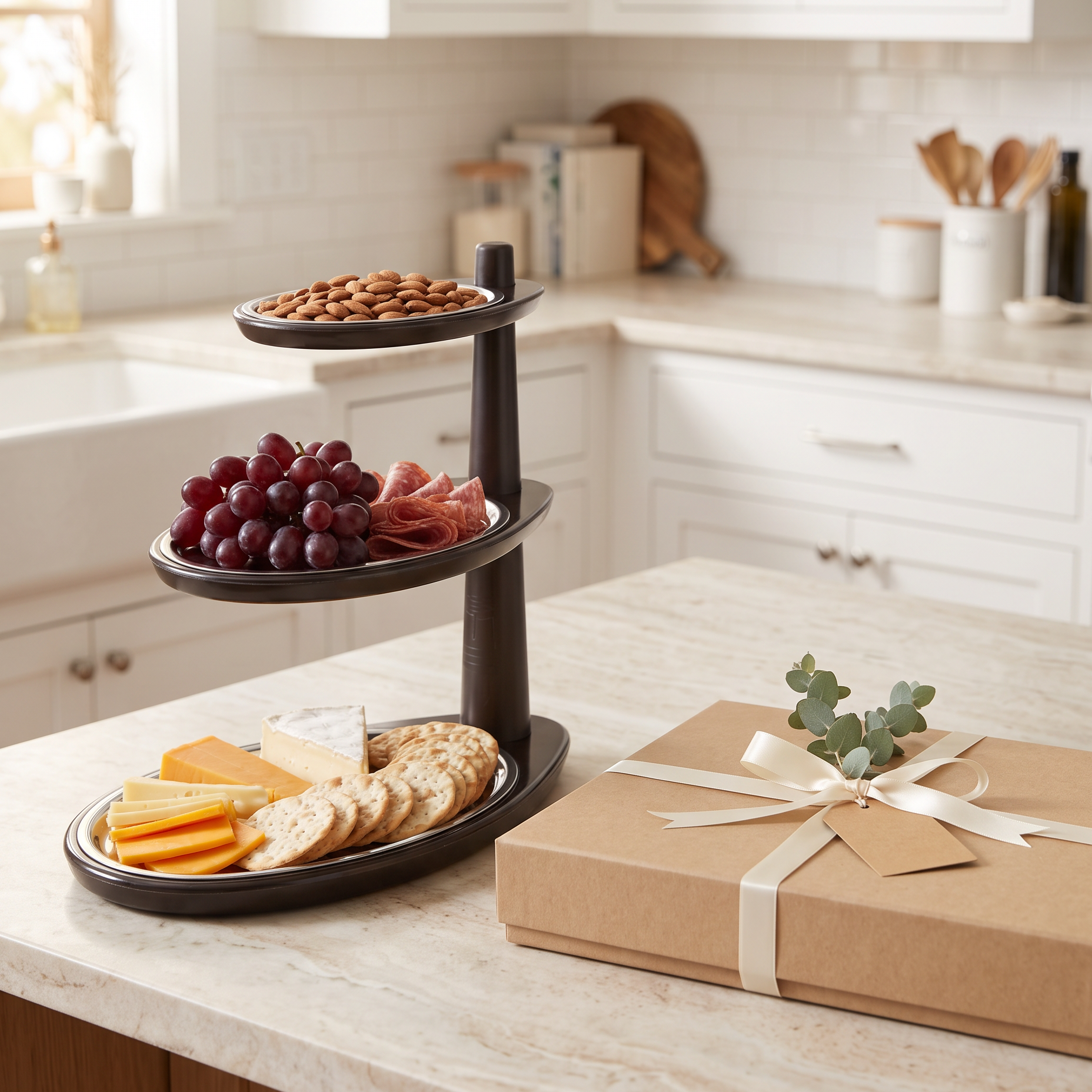 3-Tier Rotating Serving Stand