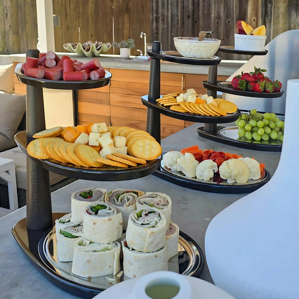 3-Tier Rotating Serving Stand