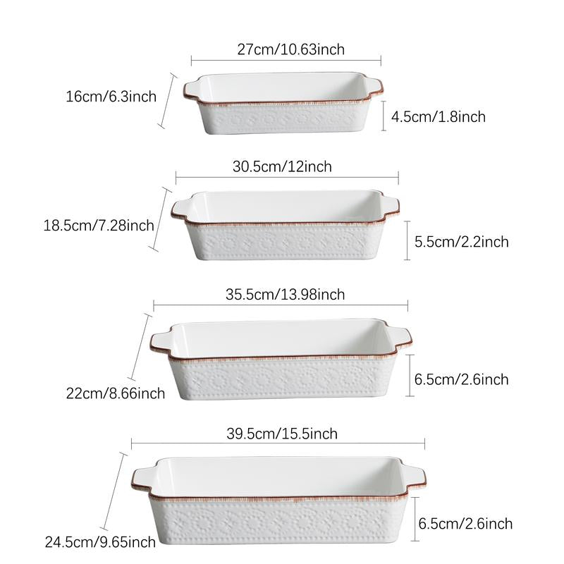 Ceramic Baking Dish Set 15in