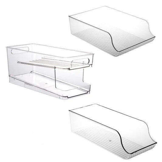 Excellent Fridge Organizer Bin Space-Saving Food Grade PET Fridge Water Bottle Storage Dispenser Supplies for Home Appliance