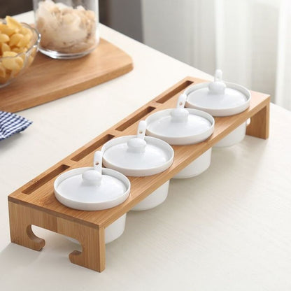 Ceramic Seasoning Jars with Stand