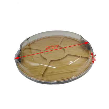 Wooden Charcuterie Board with Compartments and Lid