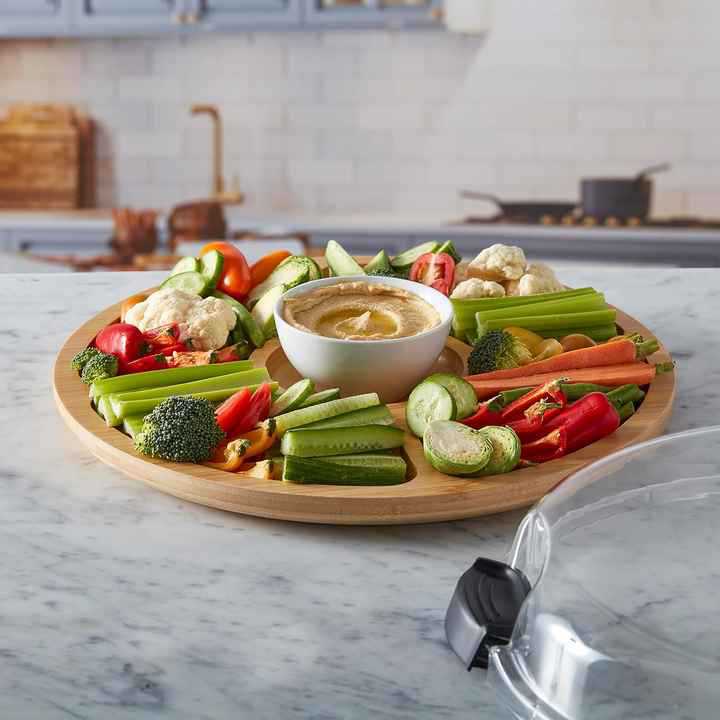 Wooden Charcuterie Board with Compartments and Lid