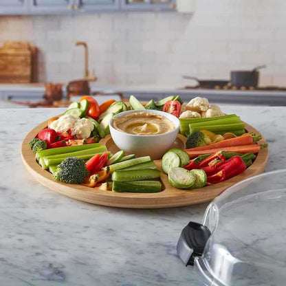 Wooden Charcuterie Board with Compartments and Lid