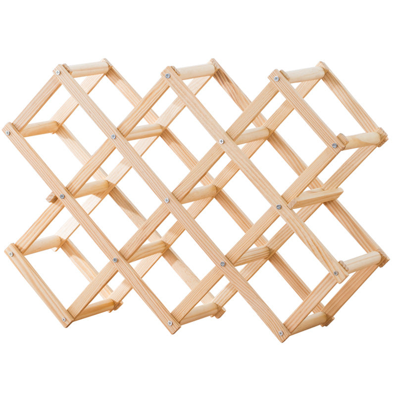 Vintage Foldable Wood Wine Rack