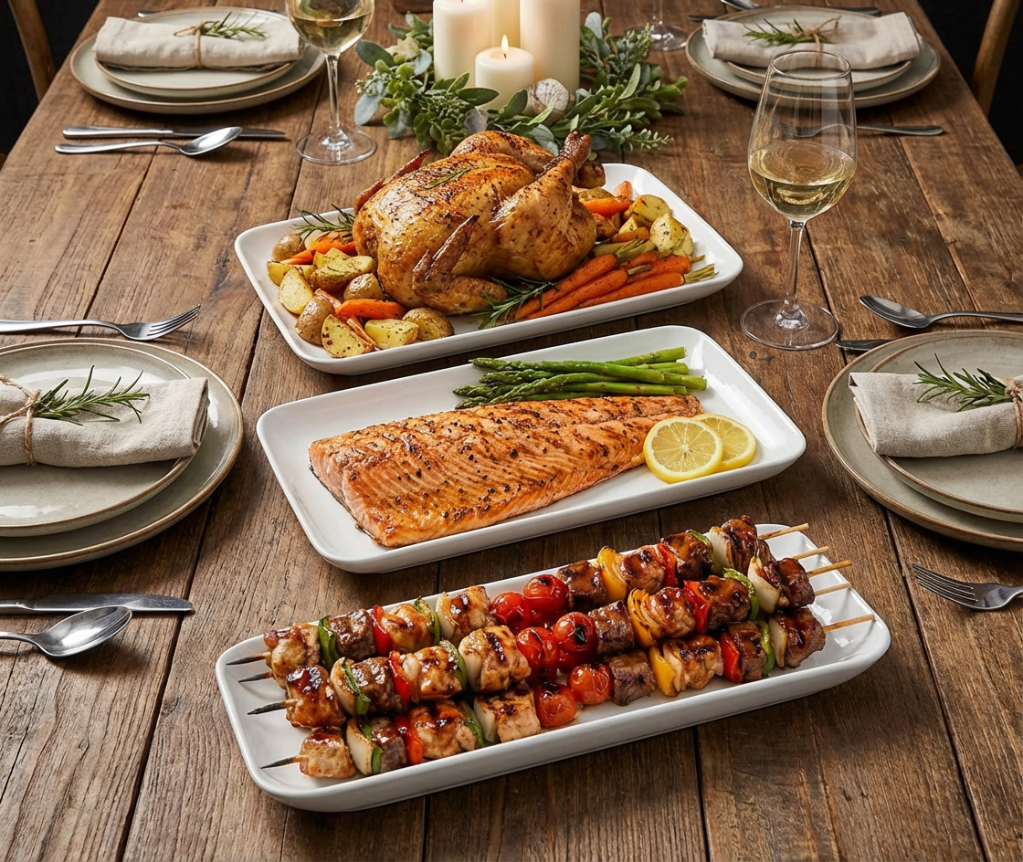 12" Porcelain Hosting Platter Set (3 ct)