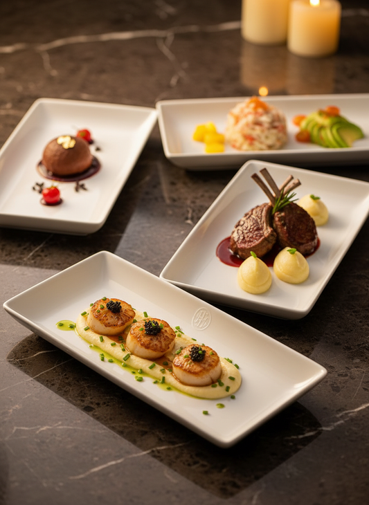 Porcelain Dinner Plate Set