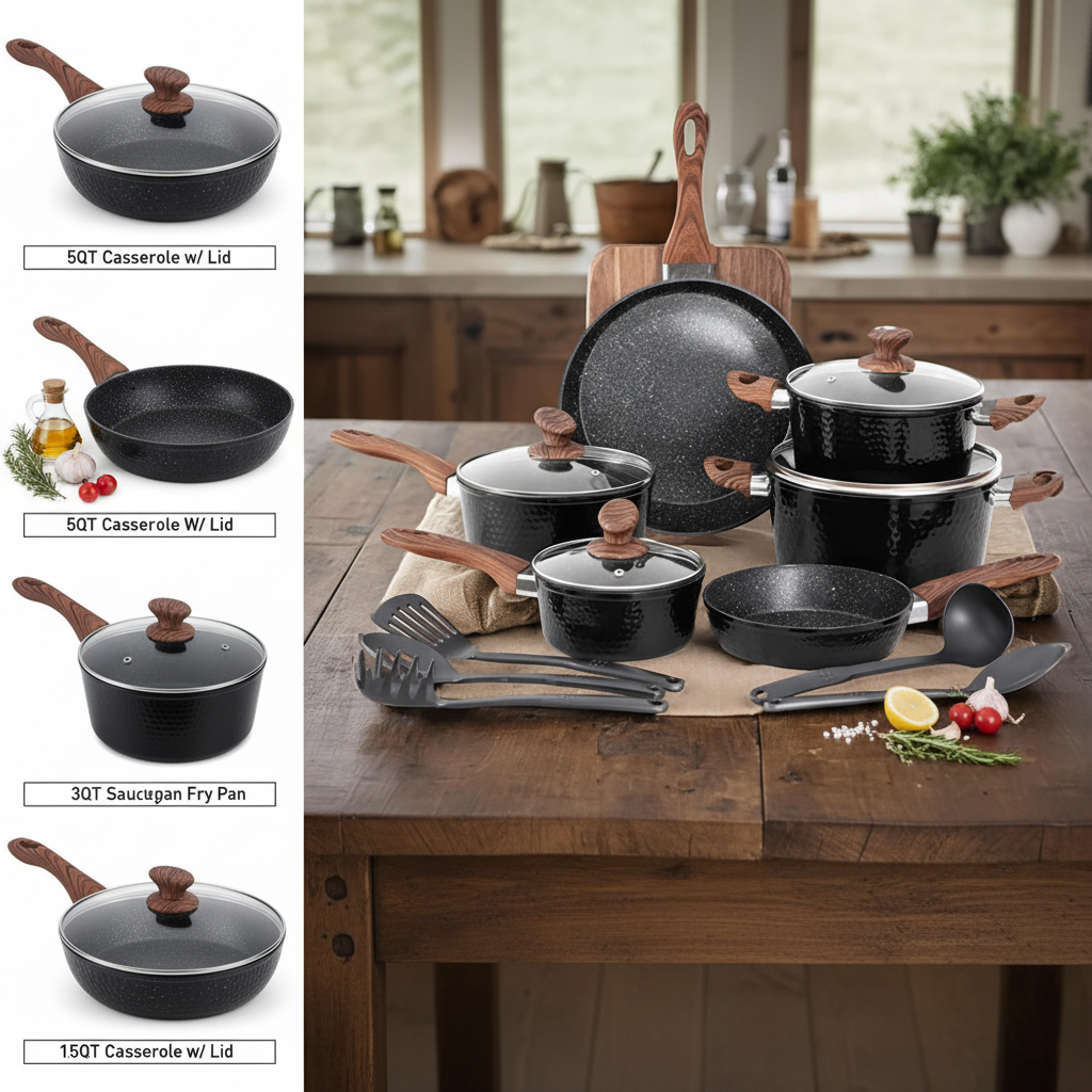 Complete Granite Pot/Pan Set