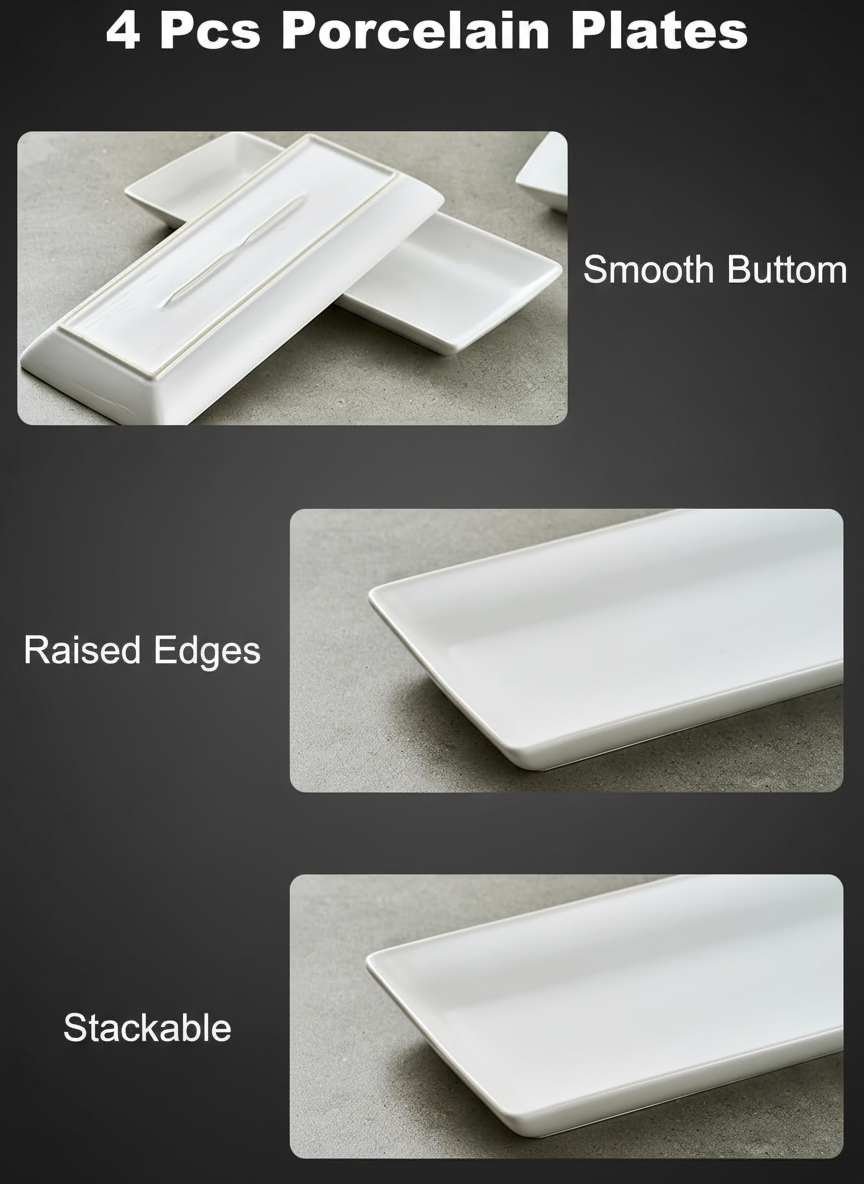 Porcelain Dinner Plate Set