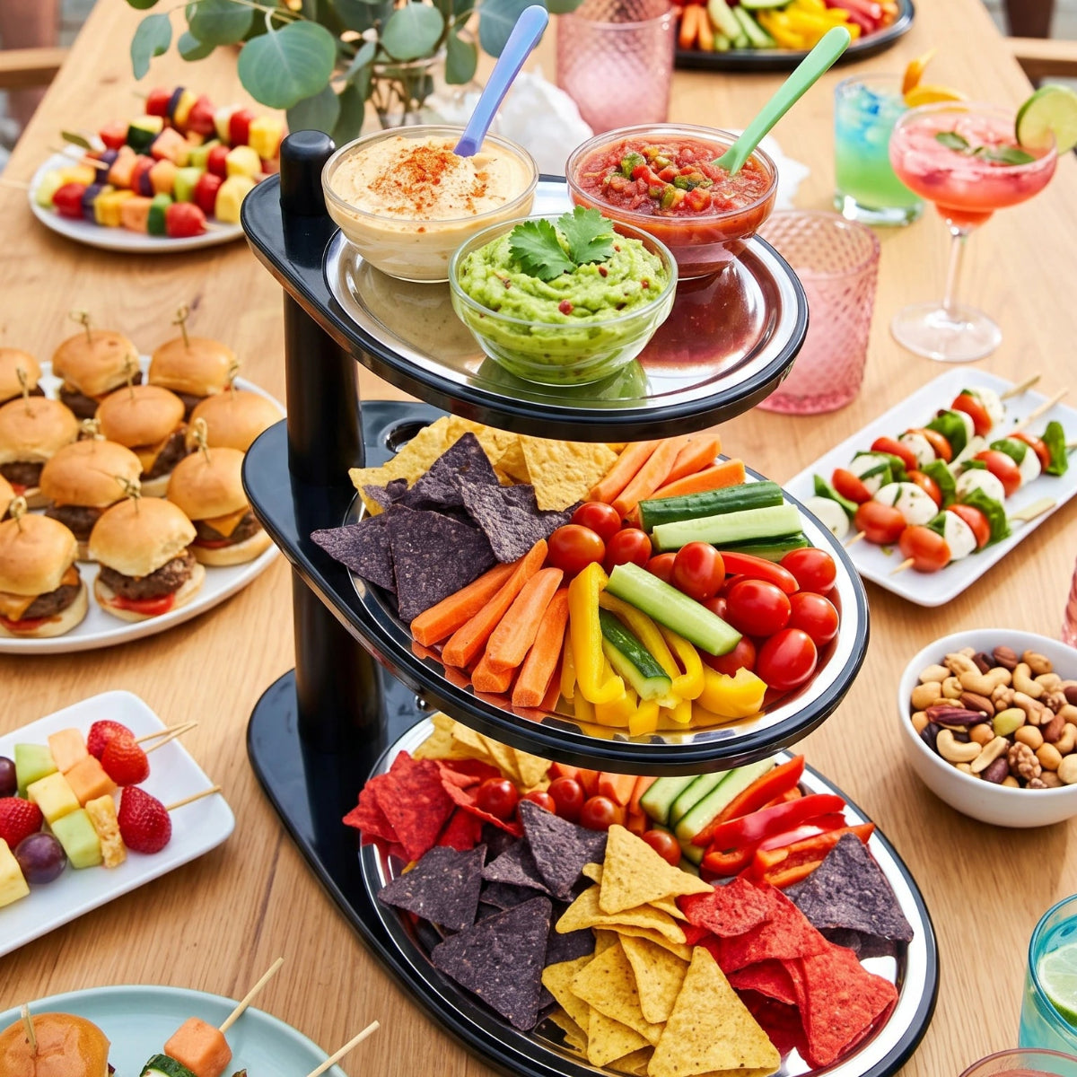 3-Tier Rotating Serving Stand