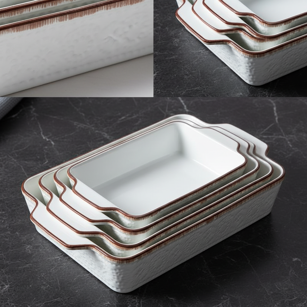 Textured Ceramic Casserole Dish [4ct]