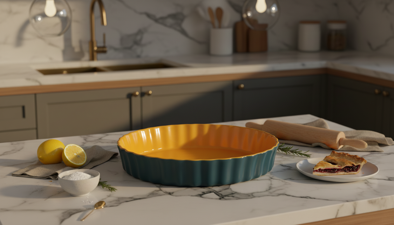 Wavelet Ceramic Pie Dish