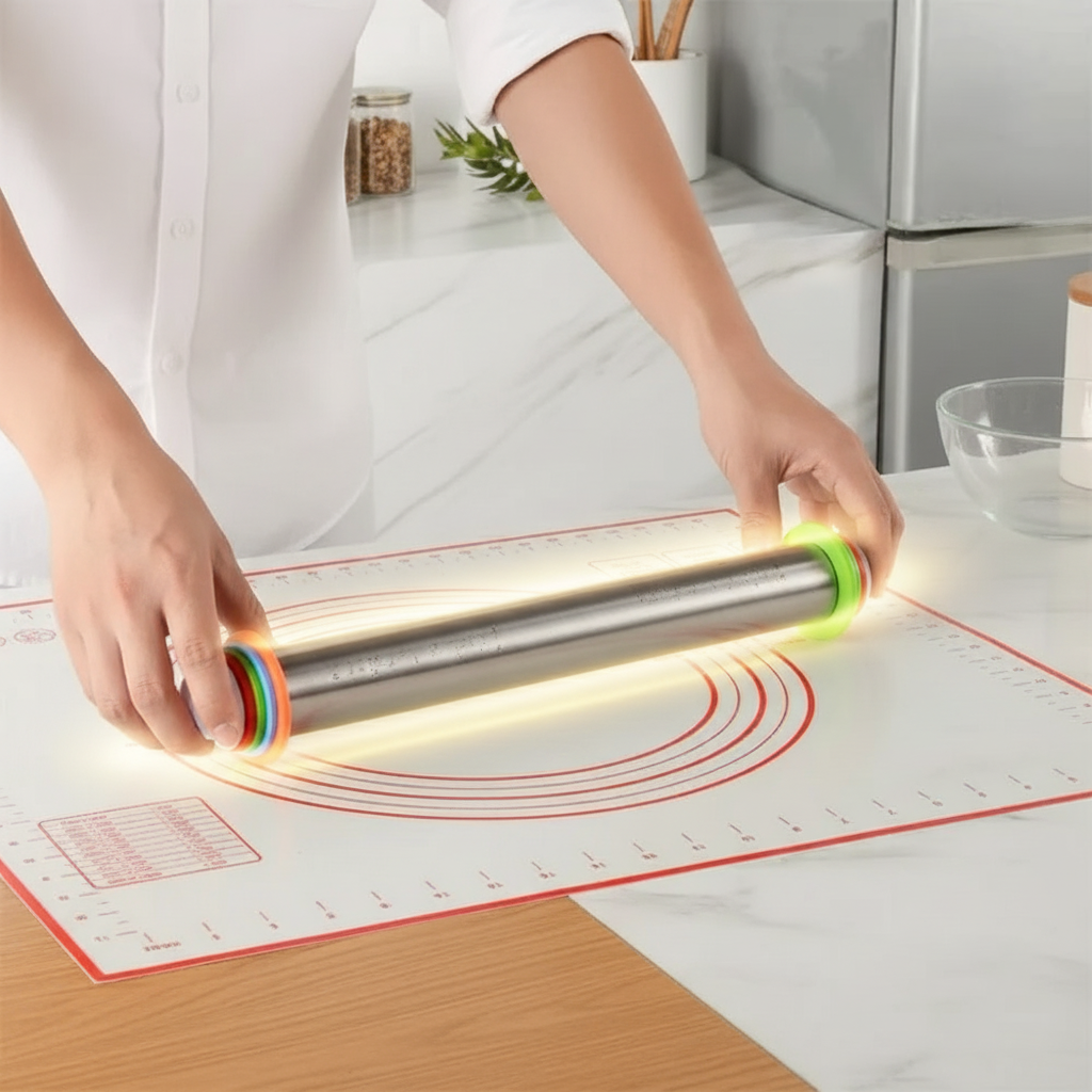 Adjustable Rolling Pin & Mat