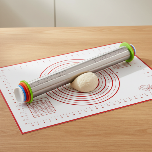 4-Size Rolling Pin & Mat