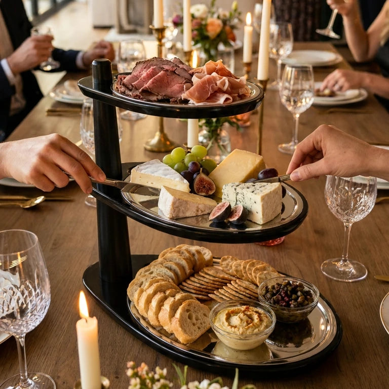 3-Tier Rotating Serving Stand