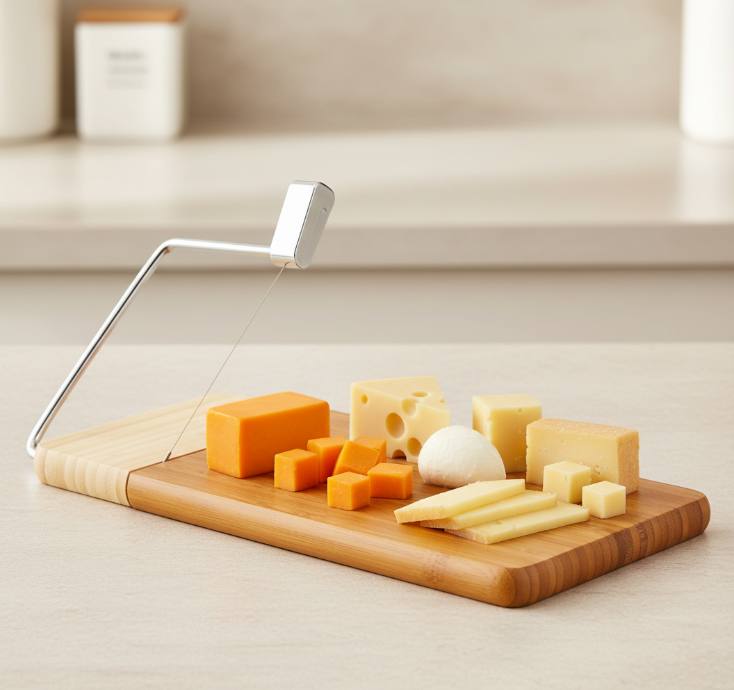 Bamboo Platter & Integrated Slicer