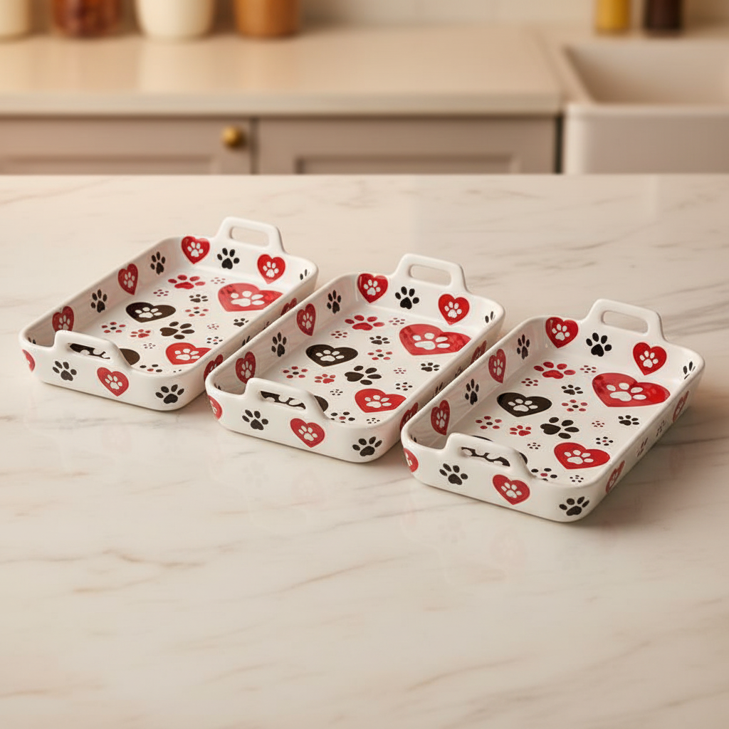 3-Piece Mini Ceramic Baking Dish Set