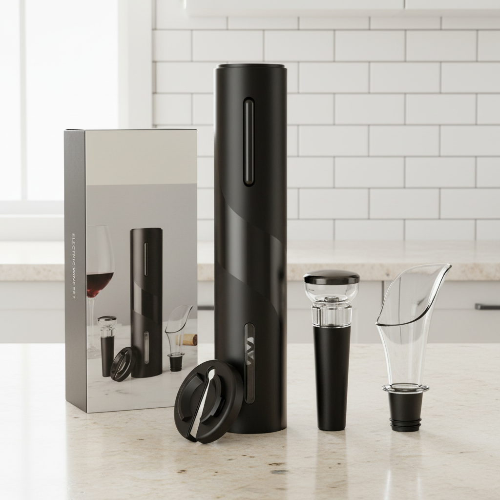 4-in-1 Electric Wine Opener Set