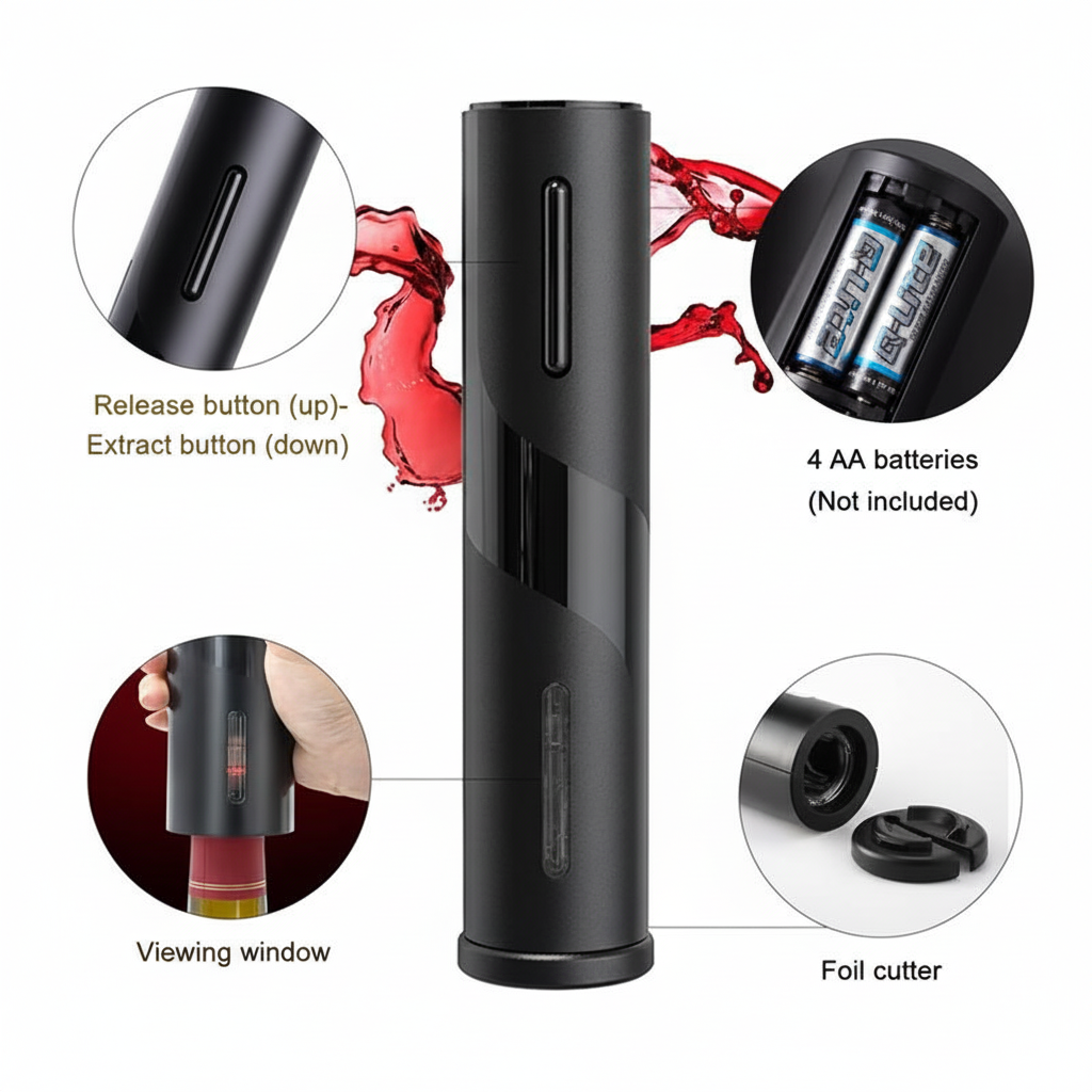 4-in-1 Electric Wine Opener Set
