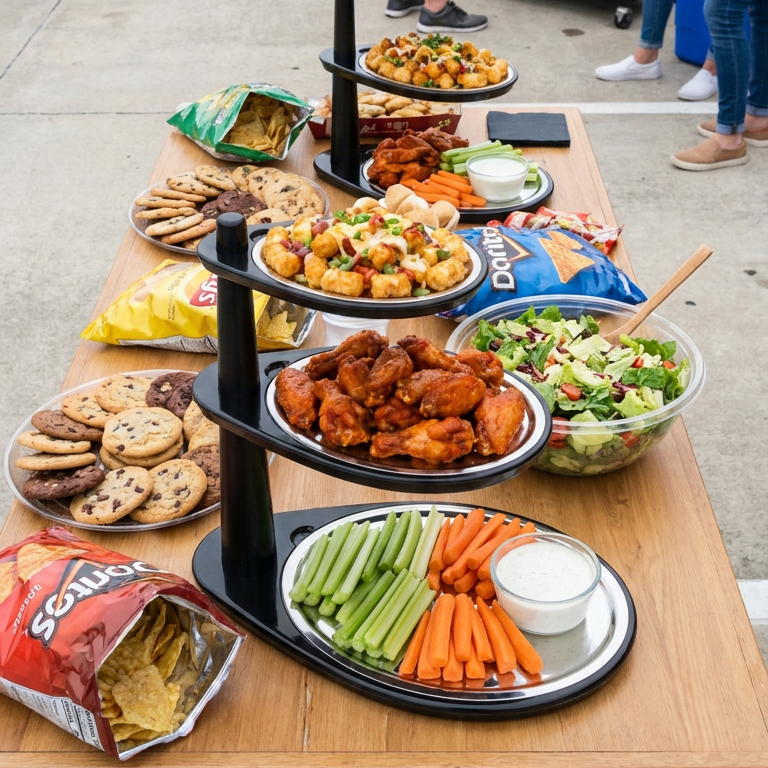 3-Tier Rotating Serving Stand