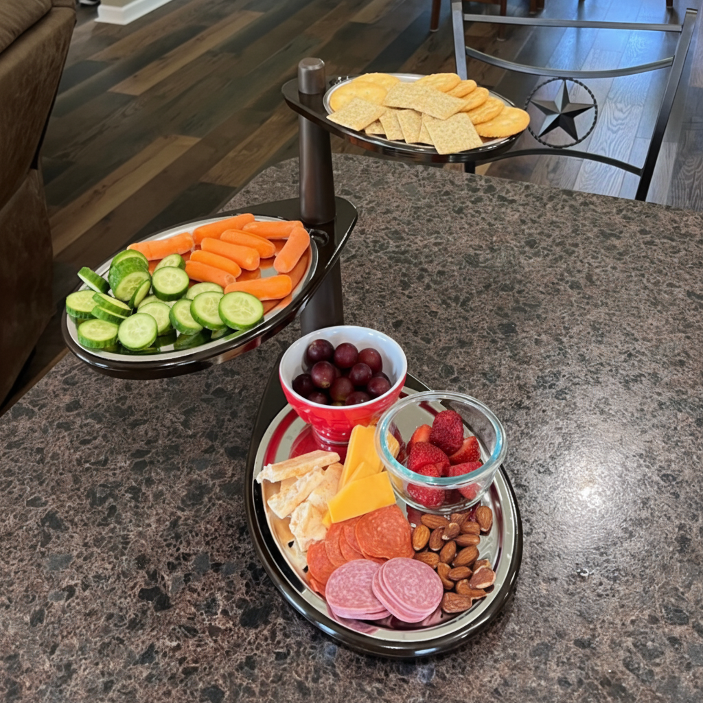 Swiveling 3-Tier Tray