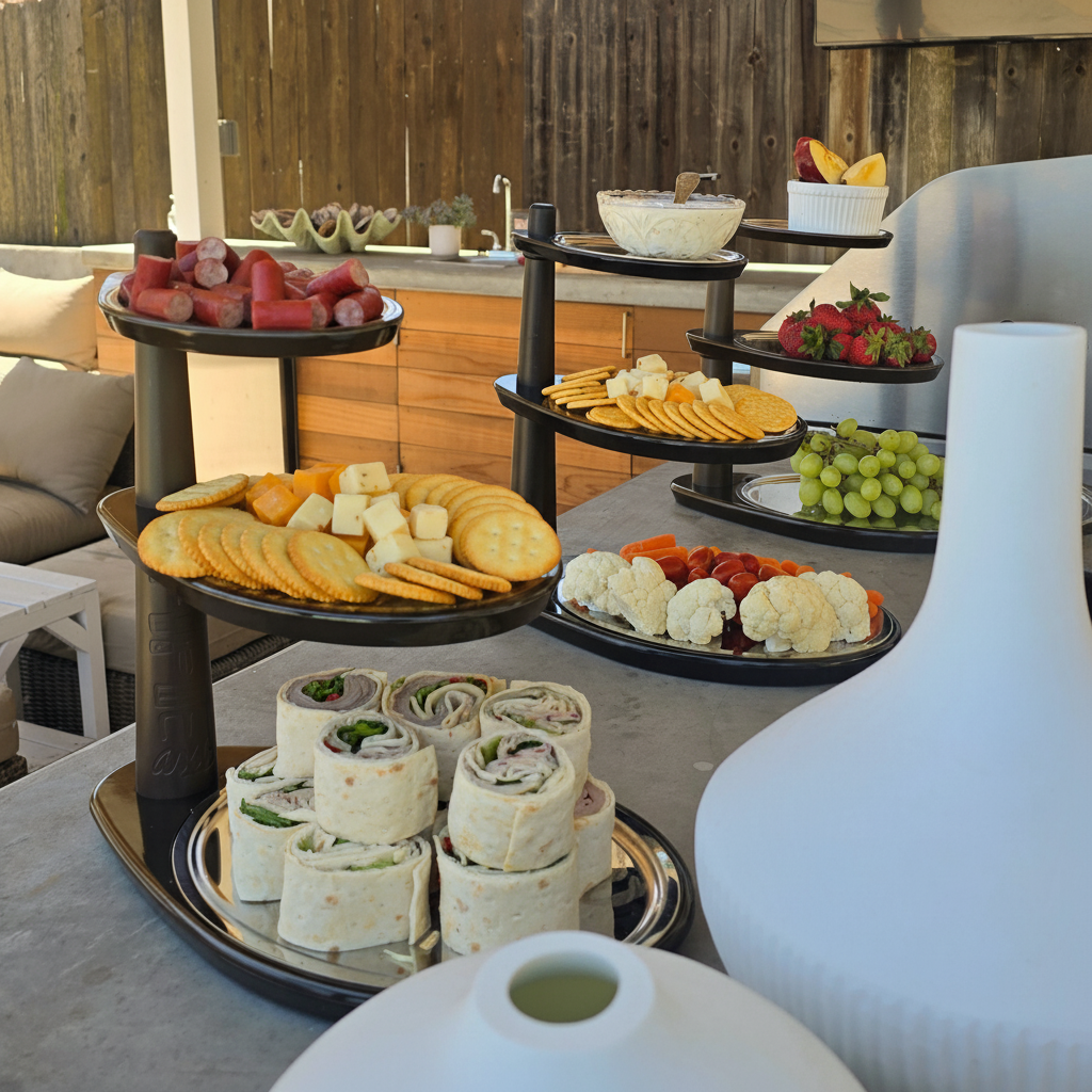 Swiveling 3-Tier Tray