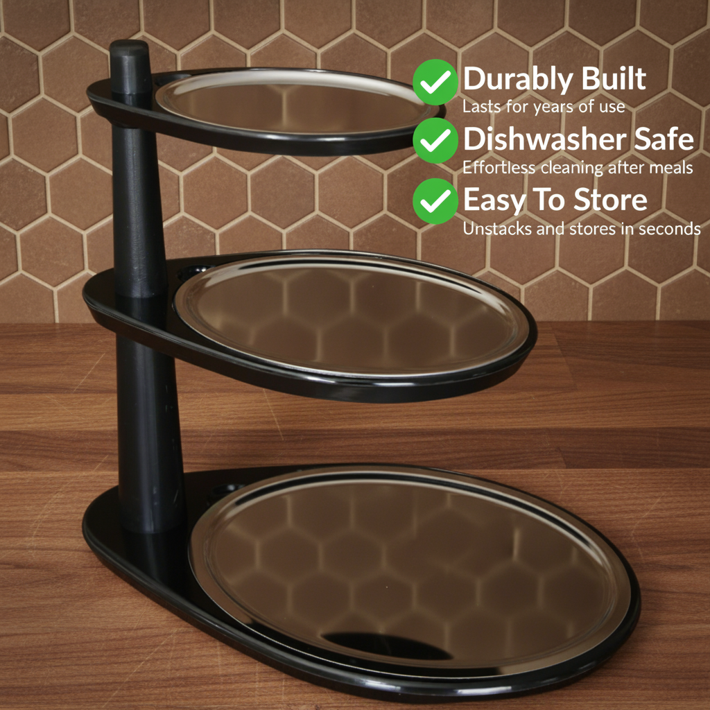 Swiveling 3-Tier Tray