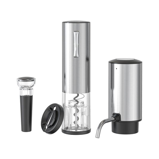 3-in-1 Electric Wine Aerator, Pourer & Vacuum Preserver with Storage Base 